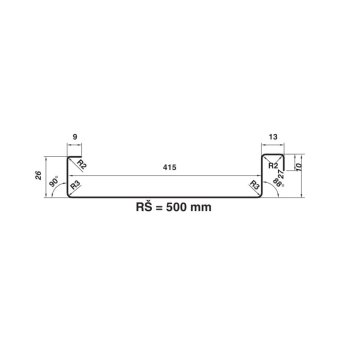 Falcovaná krytina ROVA SEAMLINE AL MATT 415