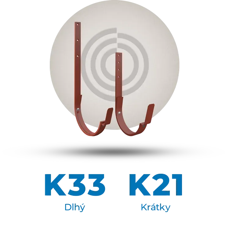 Lindab Rainline - K21, K24, K33 žľabový hák s príchytným jazýčkom