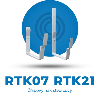 Lindab Rainline - REK07/REK21žľabový hák štvorcový
