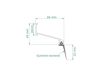 Gumové tesnenie k S-profilu