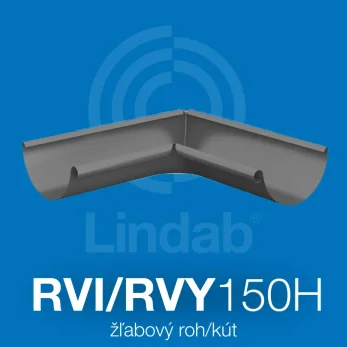 150H RVI/RVY Žľabový kút/roh hlboký