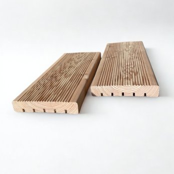 Terasové dosky, vrúbkované - červený smrek