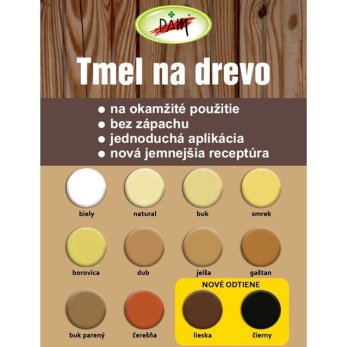 Tmel na drevo - rôzne odtiene