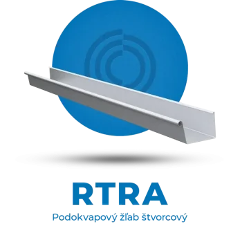 Lindab Rainline - RTRA pododkvapový žľab štvorcový