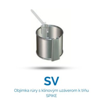 Lindab Rainline -  SV objímka rúry s klinovým uzáverom k tŕňu SPIKE