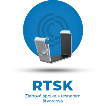 Lindab Rainline - RTSK žľabová spojka s tesnením štvorcová