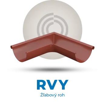 Lindab Rainline - RVI Žľabový kút / RVY Žľabový roh