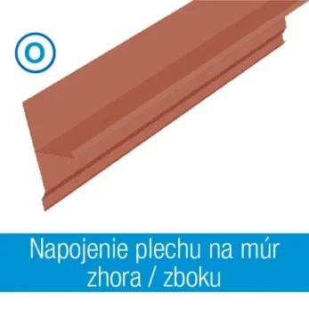 Napojenie plechu na múr zhora / zboku
