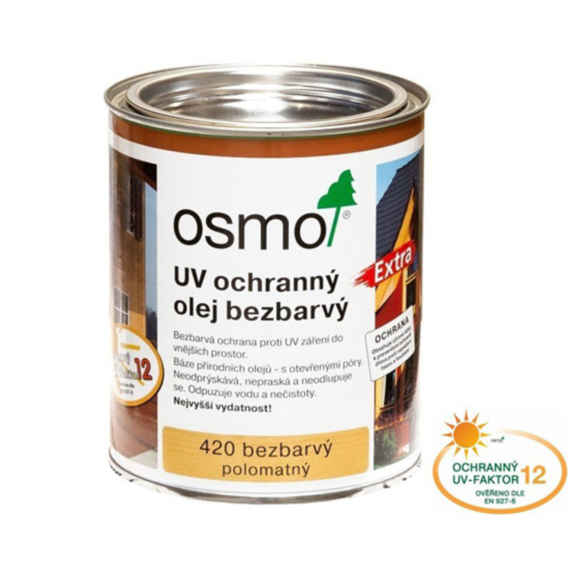 Osmo 420 UV ochranný olej extra polomatný - Objem: 2.5l