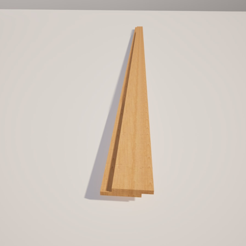 Dubová doska s polodrážkou 135x26 mm hobľovaná (sušená)